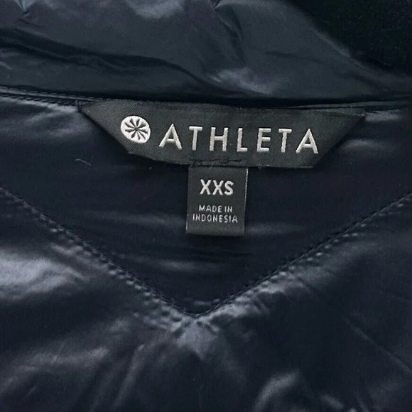 Athleta Jacket Womens 2XS Banner Peak Goose Down Puffer Full Zip Insulated Blue - Picture 8 of 12
